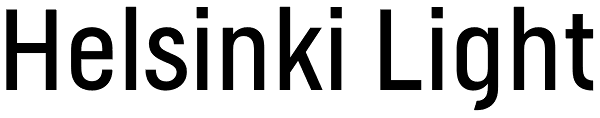 Helsinki Light Font