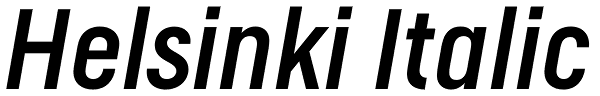 Helsinki Italic Font