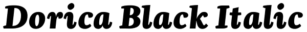 Dorica Black Italic Font