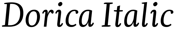 Dorica Italic Font