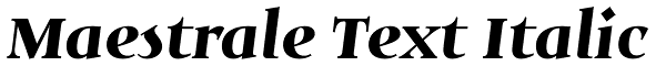 Maestrale Text Italic Font