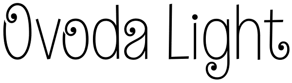 Ovoda Light Font