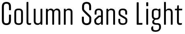 Column Sans Light Font