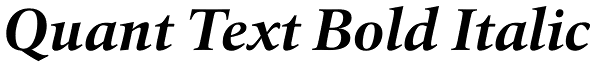 Quant Text Bold Italic Font