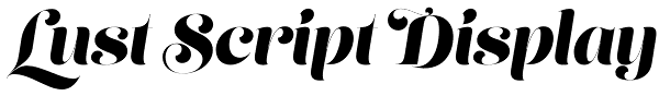 Lust Script Display Font