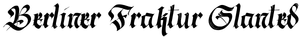 Berliner Fraktur Slanted Font