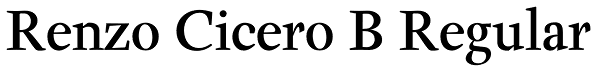 Renzo Cicero B Regular Font