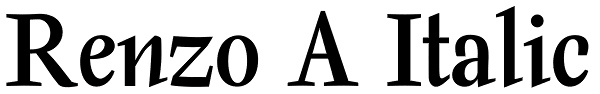 Renzo A Italic Font