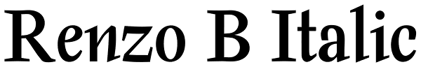 Renzo B Italic Font