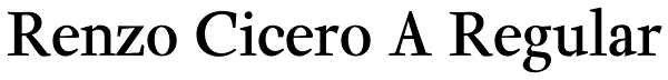 Renzo Cicero A Regular Font