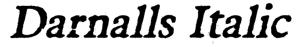 Darnalls Italic Font