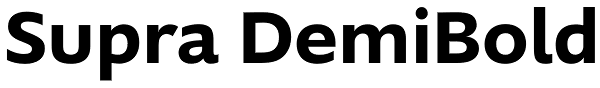 Supra DemiBold Font