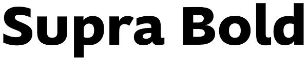 Supra Bold Font