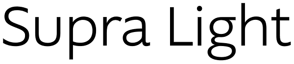 Supra Light Font