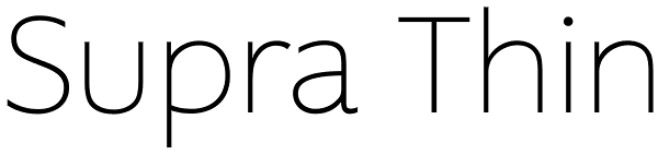 Supra Thin Font