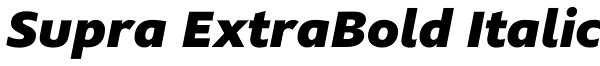 Supra ExtraBold Italic Font