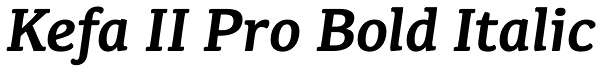 Kefa II Pro Bold Italic Font