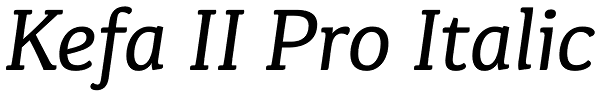 Kefa II Pro Italic Font