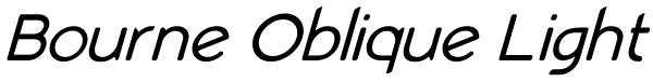 Bourne Oblique Light Font