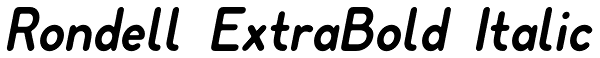 Rondell ExtraBold Italic Font