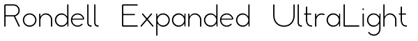 Rondell Expanded UltraLight Font