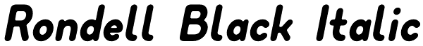 Rondell Black Italic Font