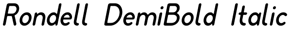Rondell DemiBold Italic Font