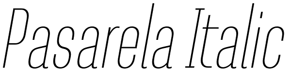 Pasarela Italic Font