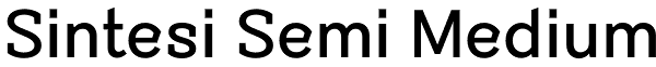 Sintesi Semi Medium Font