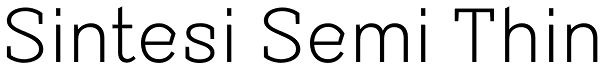 Sintesi Semi Thin Font