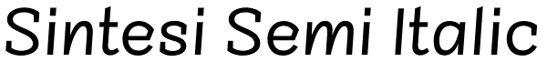 Sintesi Semi Italic Font