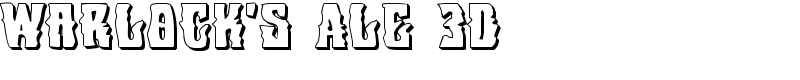 Warlock's Ale 3D Font