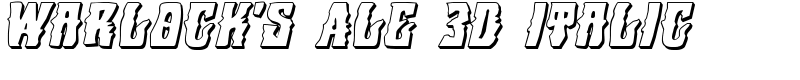 Warlock's Ale 3D Italic Font