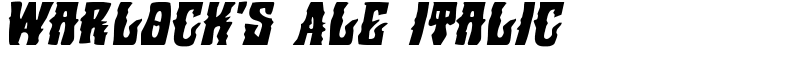 Warlock's Ale Italic Font