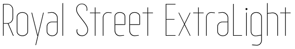 Royal Street ExtraLight Font