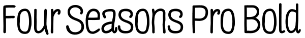 Four Seasons Pro Bold Font