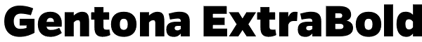 Gentona ExtraBold Font