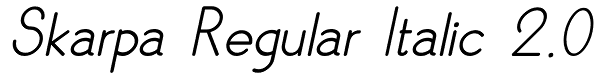 Skarpa Regular Italic 2.0 Font