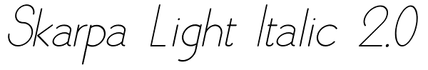 Skarpa Light Italic 2.0 Font