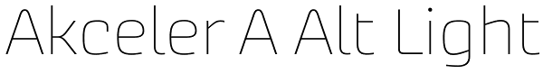 Akceler A Alt Light Font