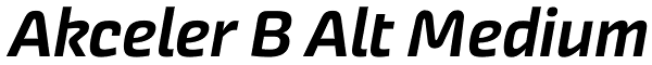 Akceler B Alt Medium Font