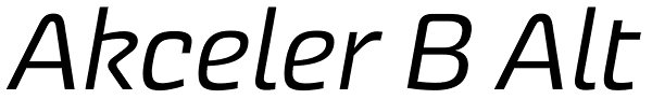 Akceler B Alt Font