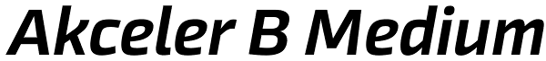 Akceler B Medium Font