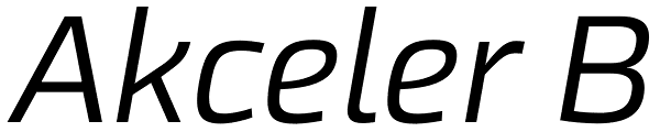 Akceler B Font