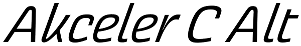 Akceler C Alt Font