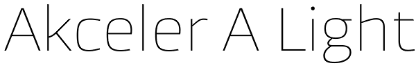 Akceler A Light Font