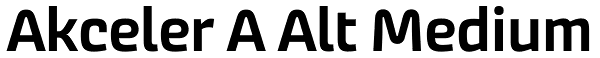 Akceler A Alt Medium Font