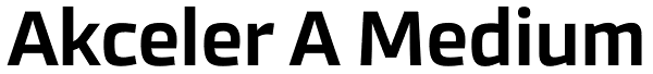 Akceler A Medium Font