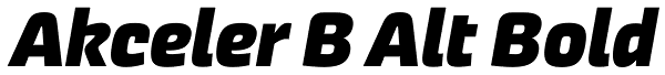 Akceler B Alt Bold Font