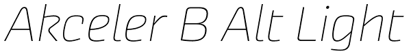 Akceler B Alt Light Font